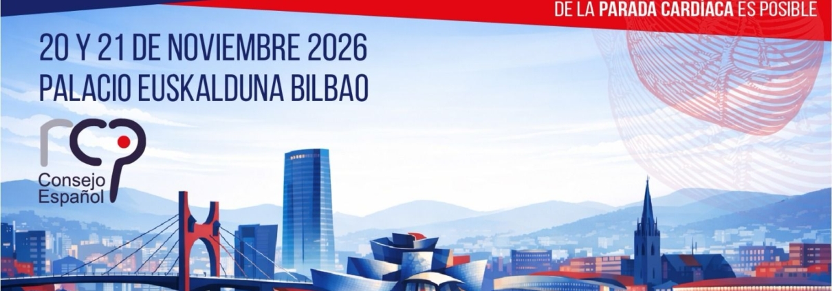 Cartel anunciador del IX Congreso Nacional del Consejo Español de RCP 2026 en el Palacio Euskalduna Bilbao